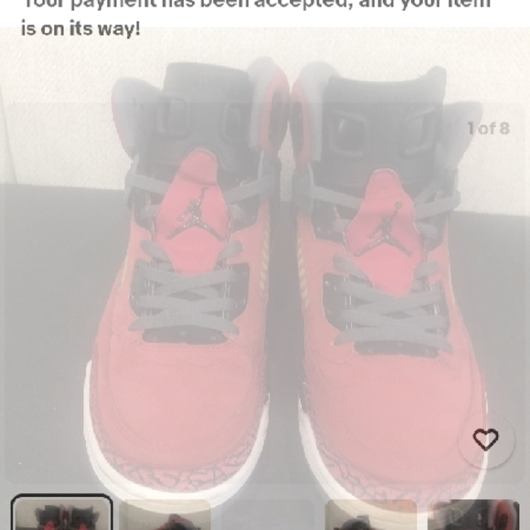 Nike Red and Black High-Top Sneakers - Picture 3 of 4